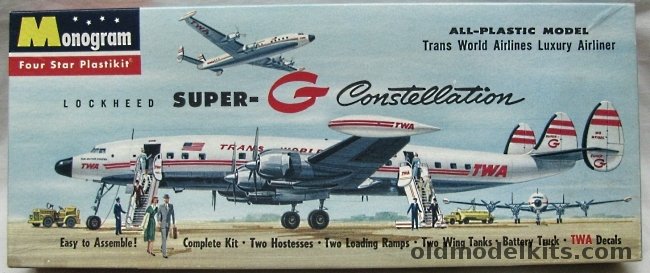 Monogram 1/131 Lockheed Super G Constellation TWA, PA19-98 plastic model kit